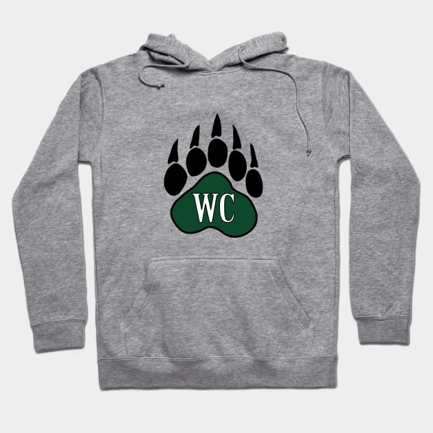 Wildcat Paw Print Hoodie by ACGraphics